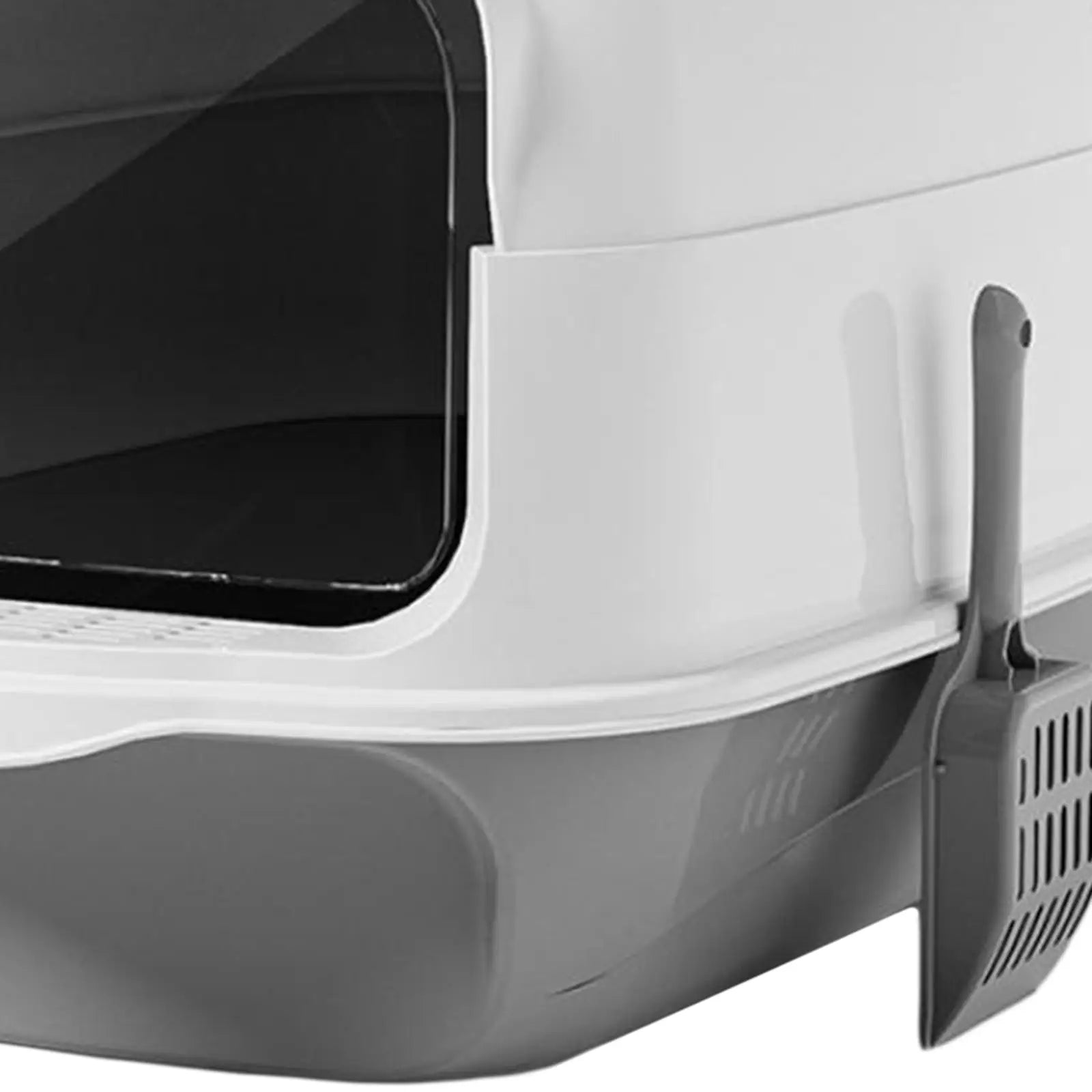 Hooded Cat Litter Box with Lid Large Capacity Cat Toilet with Front Door Flap Removable Large Reusable Sandbox Kitty Litter Tray